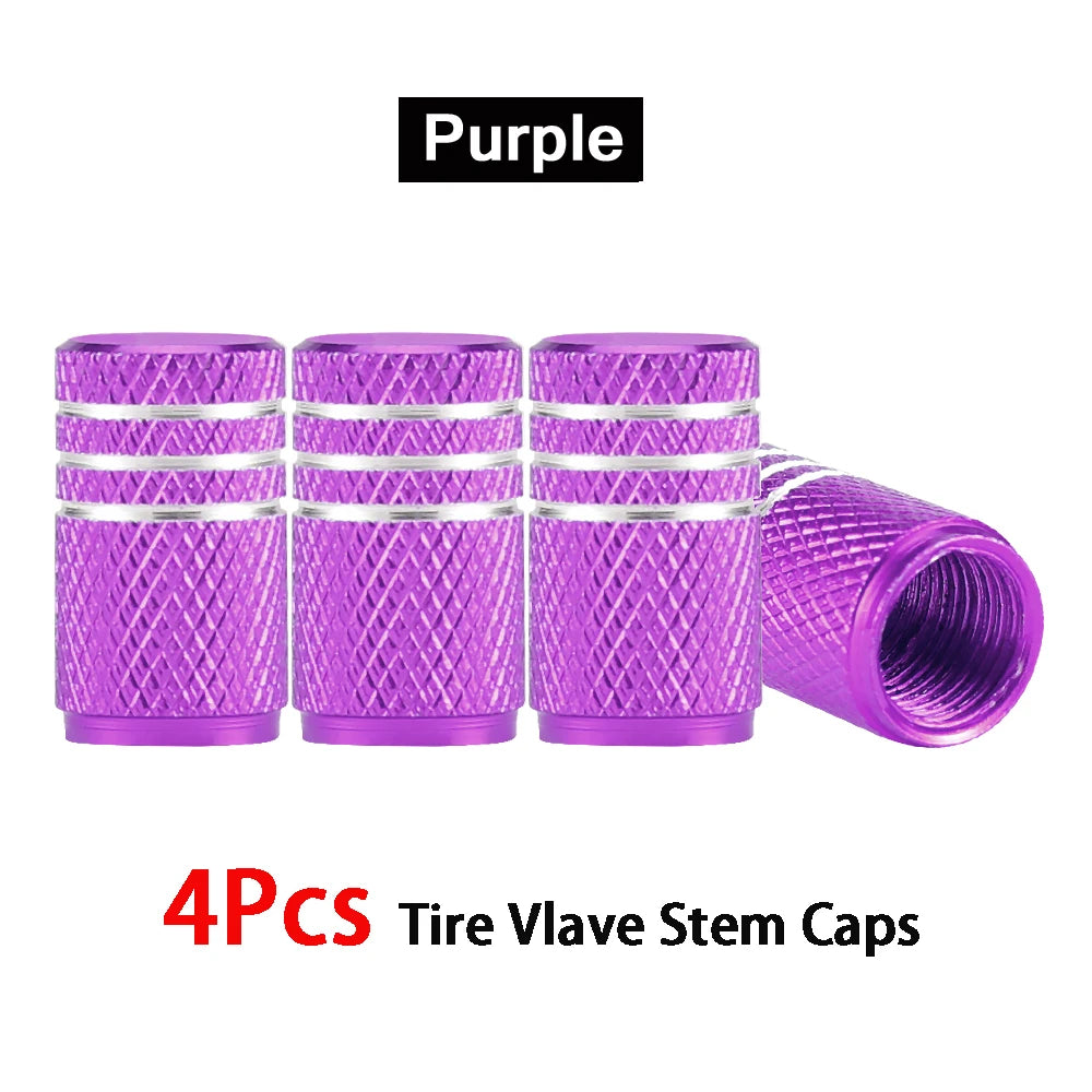 DSYCAR 4Pcs/Lot Universal Alu-Alloy Tire Valve Caps for Car Truck Motorcycle Bicycle Valve Stem Cover Tire Accessories