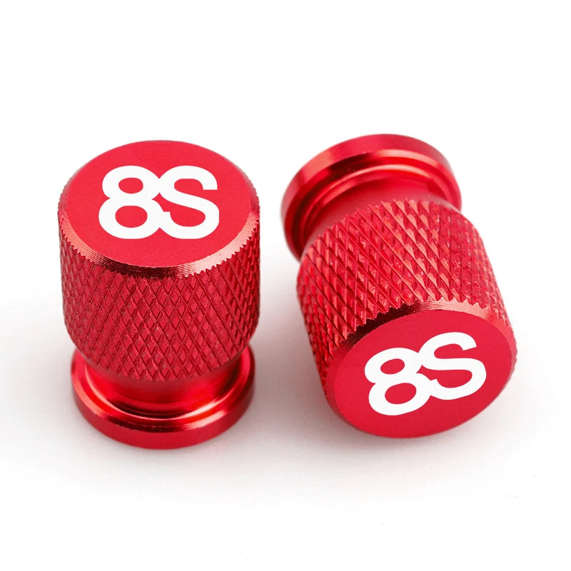 motorcycle repack Accessories CNC Aluminum Wheel Tyre Valve Cap 1 Pair With Logo 8S For SUZUKI GSX-8S GSXS-8S GSX8S GSX 8S