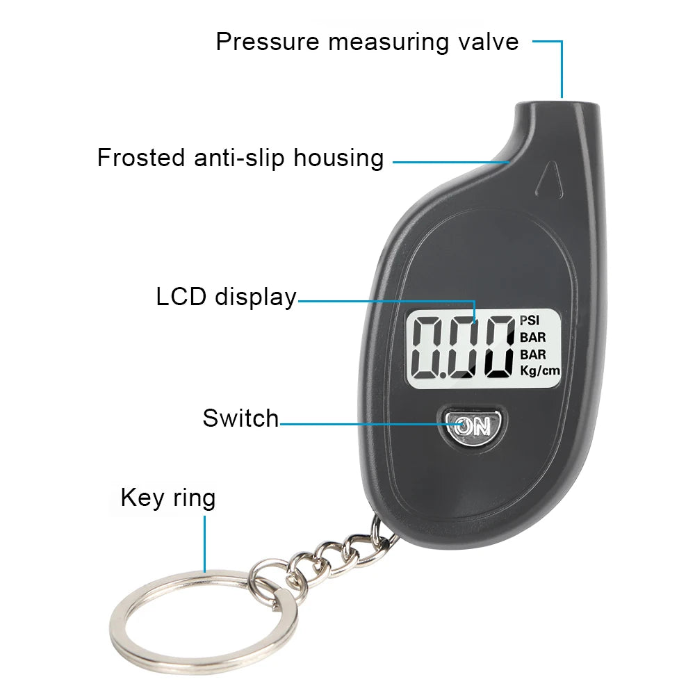 0-200Psi Tire Pressure Gauge Motorcycle Tyre Tester High Precision Test Diagnostic Digital Meter TPMS Car Accessories Universal