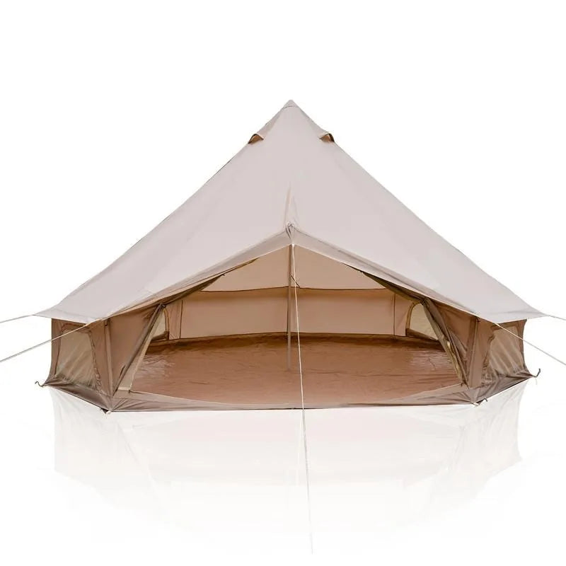4 Season Bell Tent 16.4FT, Beige Waterproof Glamping Yurt Tent with Stove Jack, Fits 10 People Family Camping Tent for Outdoor Parties & Camping