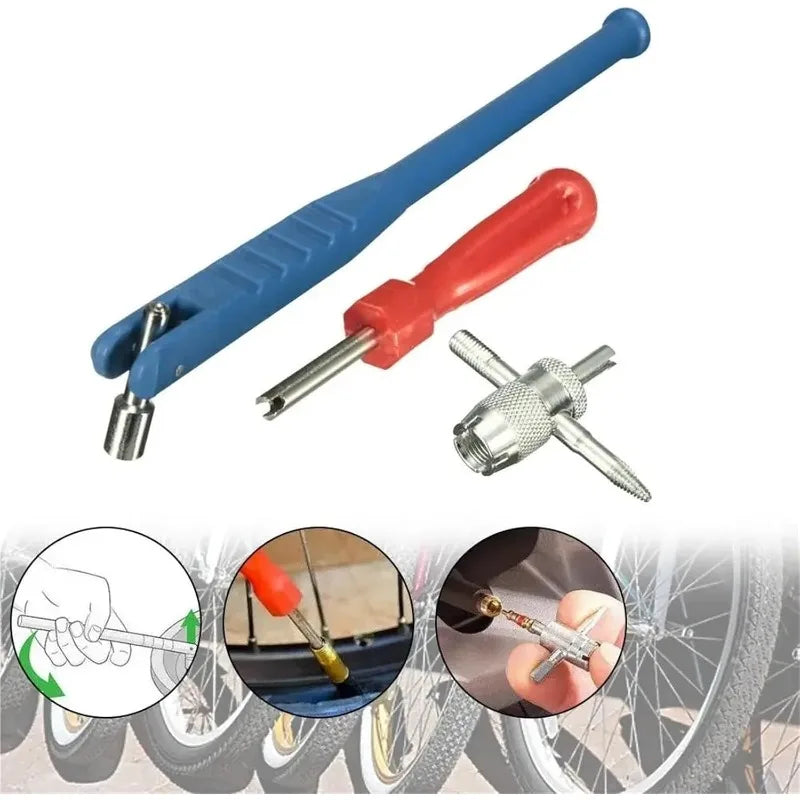 New Car Motorcycle Tire Valve Stem Puller Installer Metal Practical Repair Tool Set Flywheel Puller Flywheel Remover