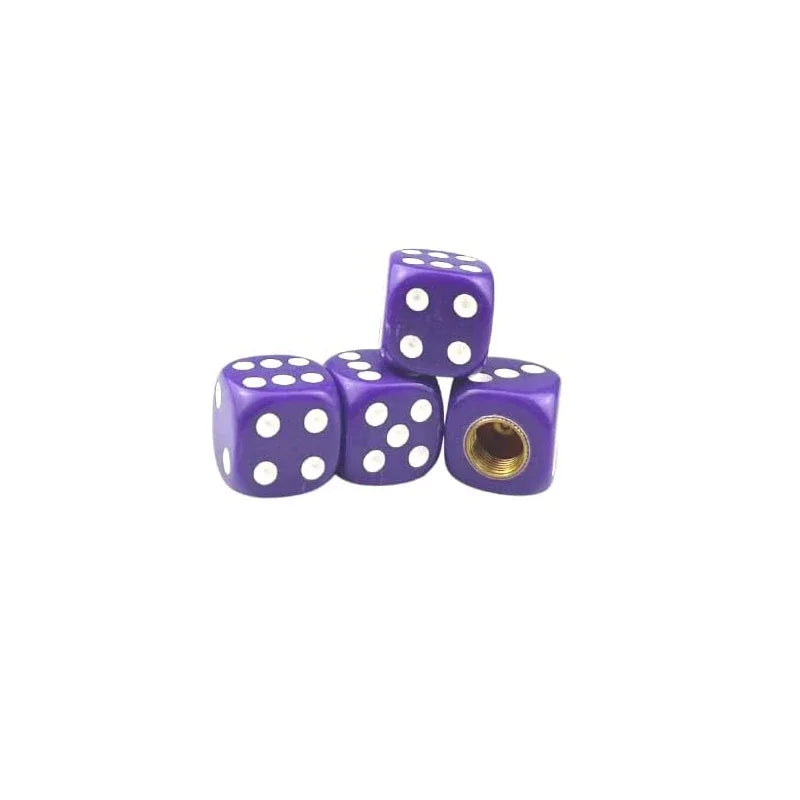 Dice Valve Cap Acrylic Motorcycle Wheel Stem Cover Bicycle Dustproof Stem Cap Multicolored Tire Cap for Bike Car Bicycle Truck