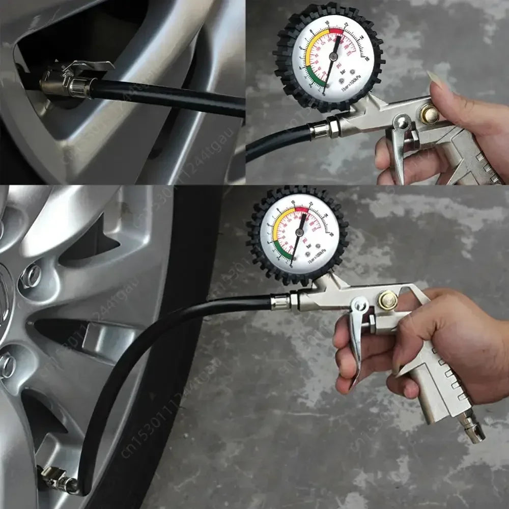 Car Tire Pressure Gauge 220 PSI High Precision Air Pressure Gun Monitor Tester Air Compressor Truck Motorcycle Tire Repair Tool