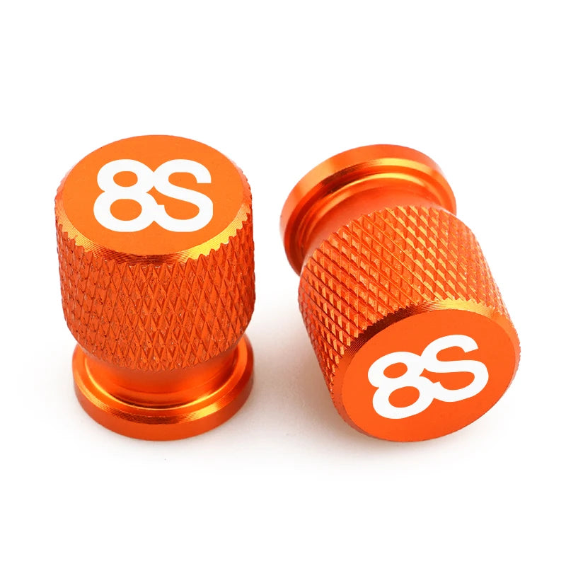 motorcycle repack Accessories CNC Aluminum Wheel Tyre Valve Cap 1 Pair With Logo 8S For SUZUKI GSX-8S GSXS-8S GSX8S GSX 8S