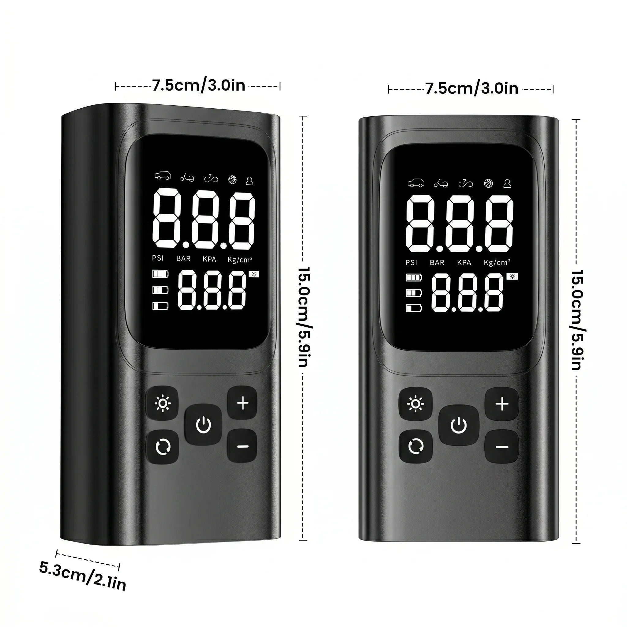 3X Faster Cordless Tire Inflator, 150PSI Portable Car Air Compressor Pump with Digital Gauge for Motorcycle, Bike, and Car Tires