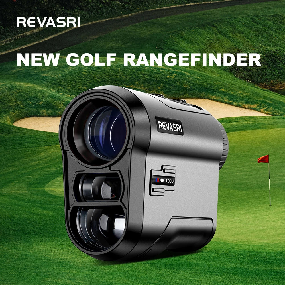REVASRI 1000Yards Golf Rangefinder, 6x Magnification , Flag-Lock Vibration, and Slope-Compensated Distance Function for Golfers