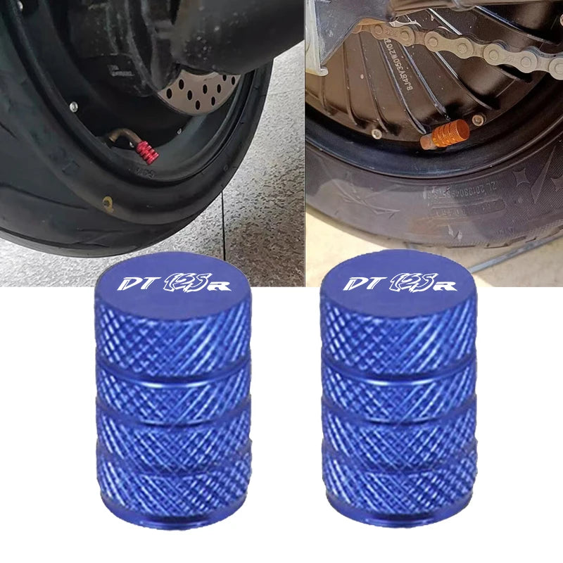 For YAMAHA DT125R DT125RR DT125 R DT 125 1998 2000 2001 2002 2003 2004 Motorcycle CNC Vehicle Wheel Tire Valve Stem Caps Cover