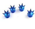 4 PCS Universal Crown Wheel Valve Covers Air Dustproof Waterproof Car Motorcycle Tyre Rim Covers Car Decoration Valve Caps