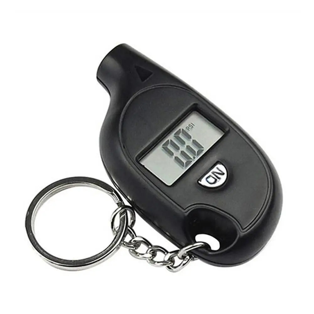 Mini Keychain Style Tire Gauge Digital Lcd Display Car Tire Air Pressure Tester Meter Auto Car Motorcycle Tire Safety Alarm