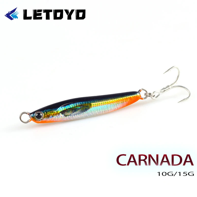 LETOYO Micro Metal Jig 10g 15g Fishing Lures Shore Jigging Sea Freshwater for Perch Bass Trout Artificial Bait Tackle