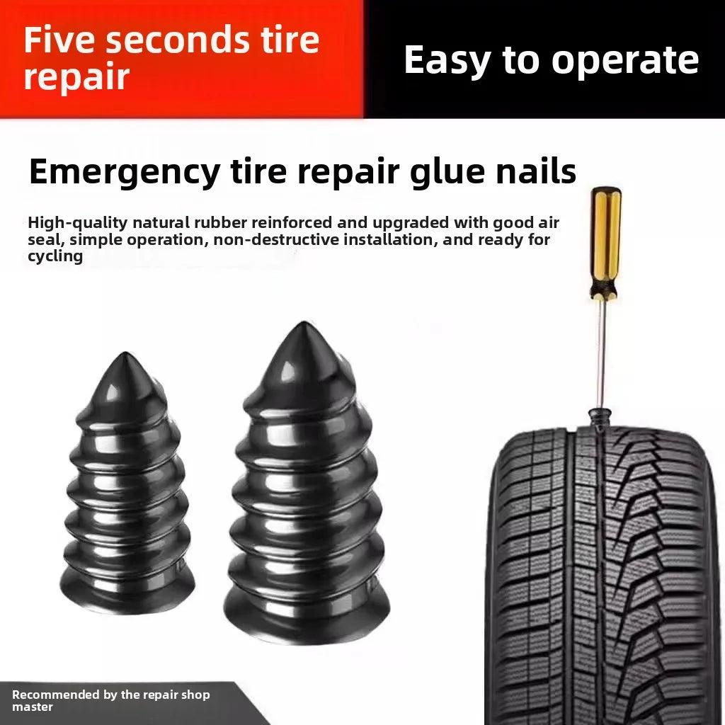 Universal Vacuum Tyre Repair Nail Kit Tubeless Tire Puncture Screw Fix Car Motorcycle ATV Patch Set