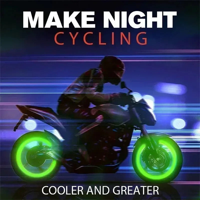 Motorcycle, bicycle wheel hub, valve cap, car luminous tire, valve cap, fluorescent green blue luminous