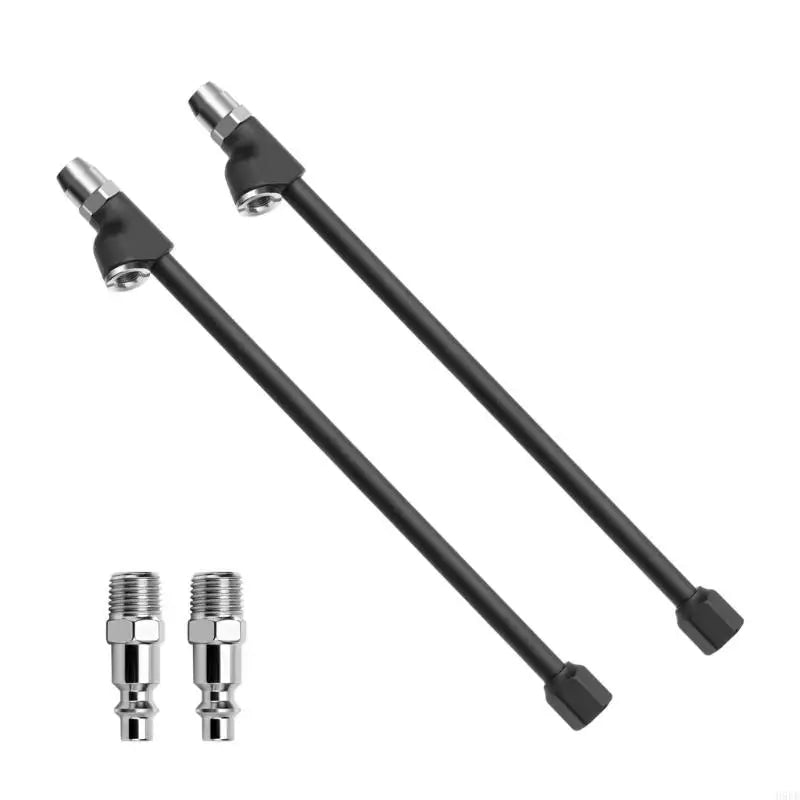 2PCS Heavy Duty Tires Inflation Rod with Quick Connectors Extended Truck Tires Repair Tool for Car & Motorcycle Tires H9EE