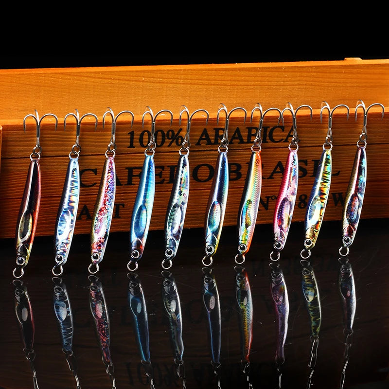 LETOYO Micro Metal Jig 10g 15g Fishing Lures Shore Jigging Sea Freshwater for Perch Bass Trout Artificial Bait Tackle