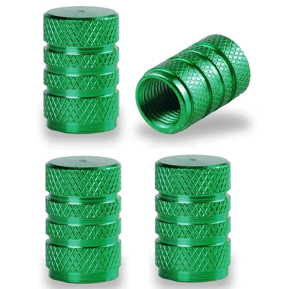 Aluminum Alloy Tire Valve Stem Caps 4 Pcs Universal Stem Covers for Cars Motorcycles and Bikes Auto Tire Accessoires