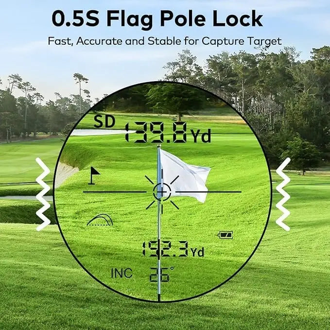 KOKVP Golf Rangefinder 7X 905nm 1200 Yard Multifunctional Rangefinder Monocular Telescope with Slope Compensation Flag Lock Vibration USB Rechargeable for Golfer and Outdoor Measuring