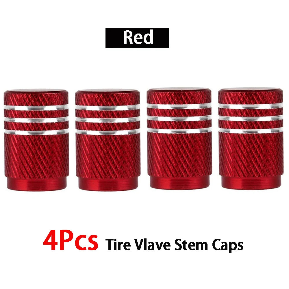DSYCAR 4Pcs/Lot Universal Alu-Alloy Tire Valve Caps for Car Truck Motorcycle Bicycle Valve Stem Cover Tire Accessories