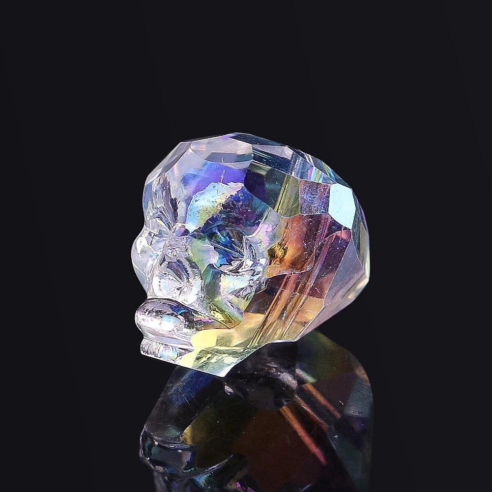 Faceted Crystal Skull Beads 13mm Halloween DIY Jewelry Making Charms Accessories Bracelets Necklaces Decorations Gothic Craft