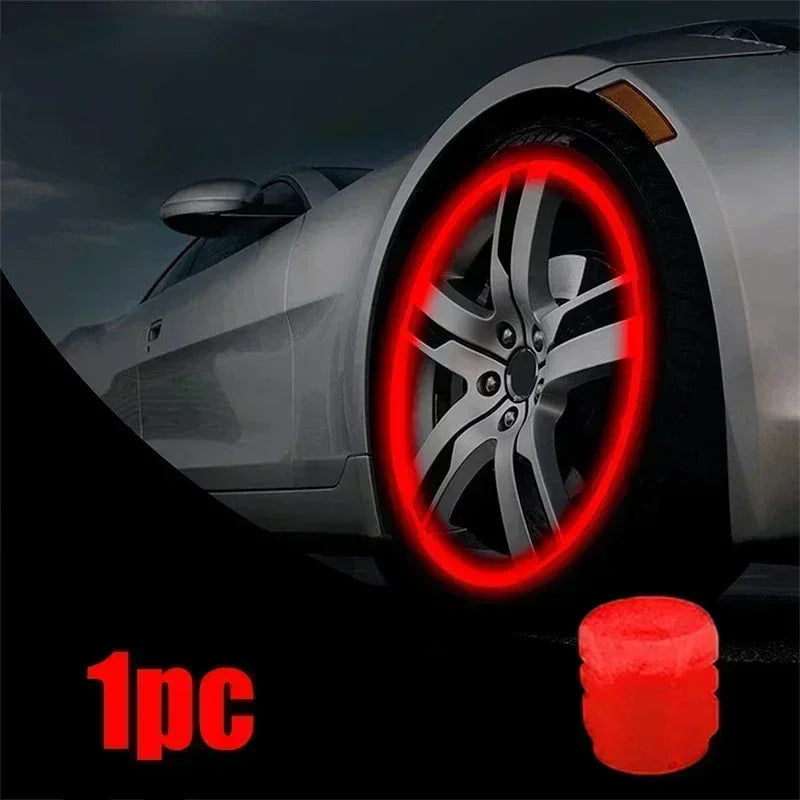 Motorcycle, bicycle wheel hub, valve cap, car luminous tire, valve cap, fluorescent green blue luminous