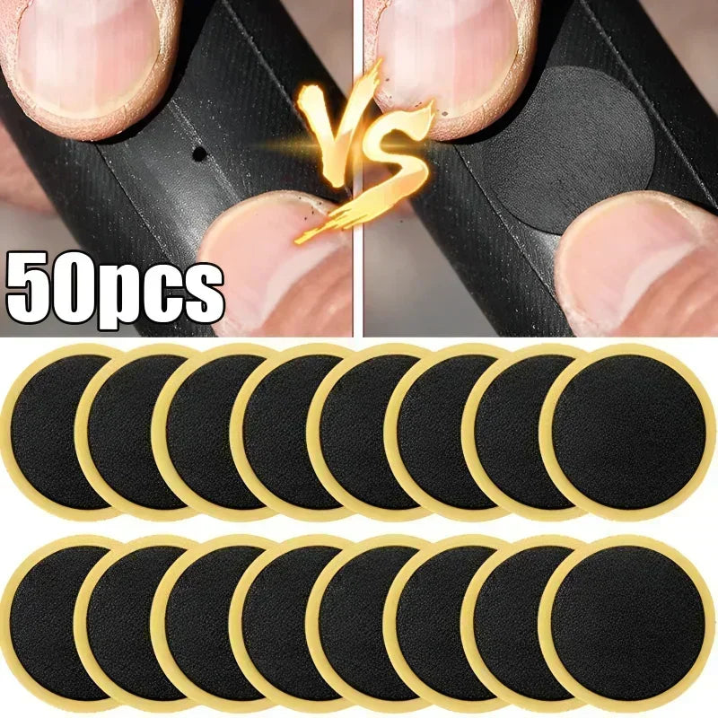 1/50Pcs Tire Repair Patches Car Motorcycle Bike Tire Repair Tools Glue-free Protection Adhesive Quick Drying Bicycle Tyre Patch