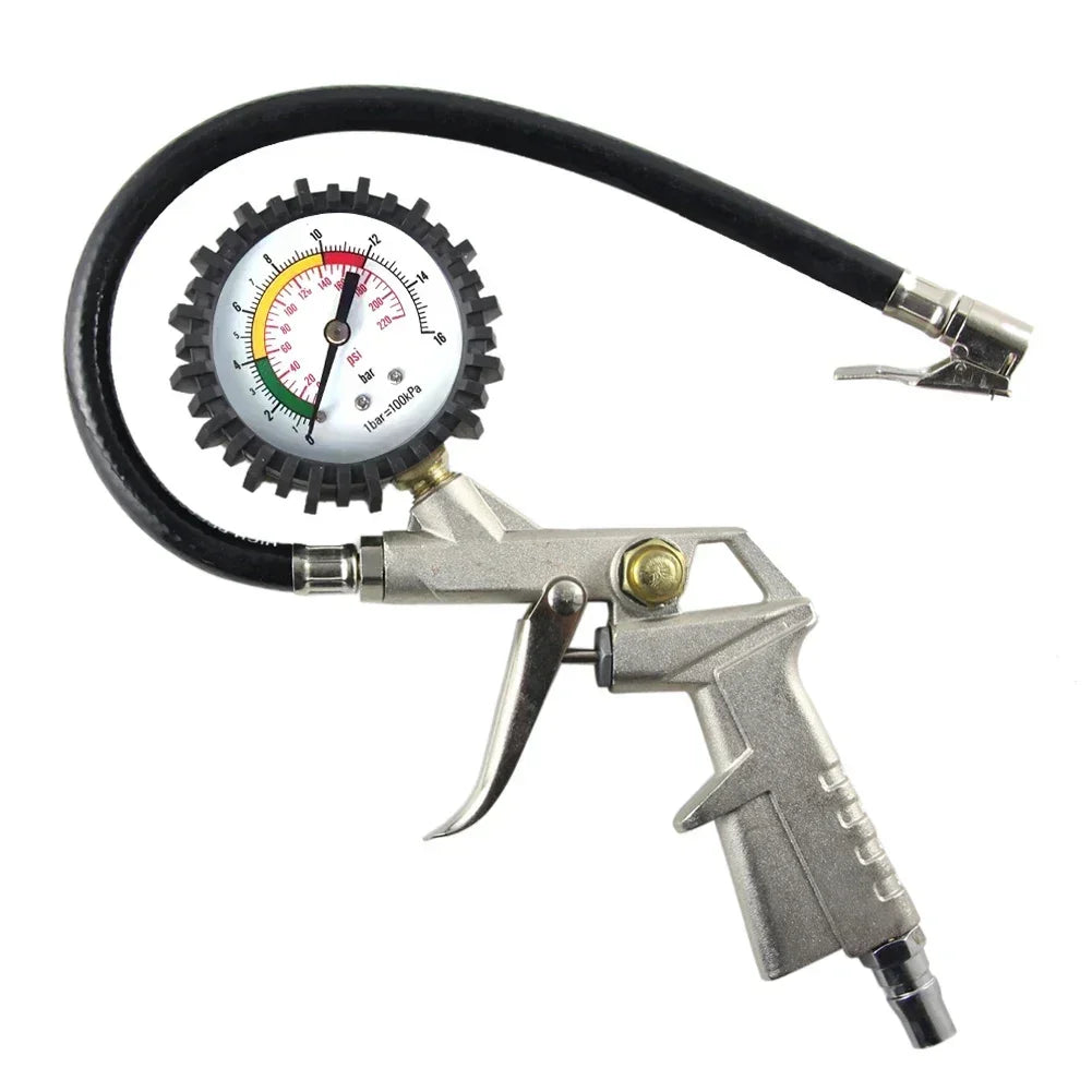 Car Tire Pressure Gauge 220 PSI High Precision Air Pressure Gun Monitor Tester Air Compressor Truck Motorcycle Tire Repair Tool