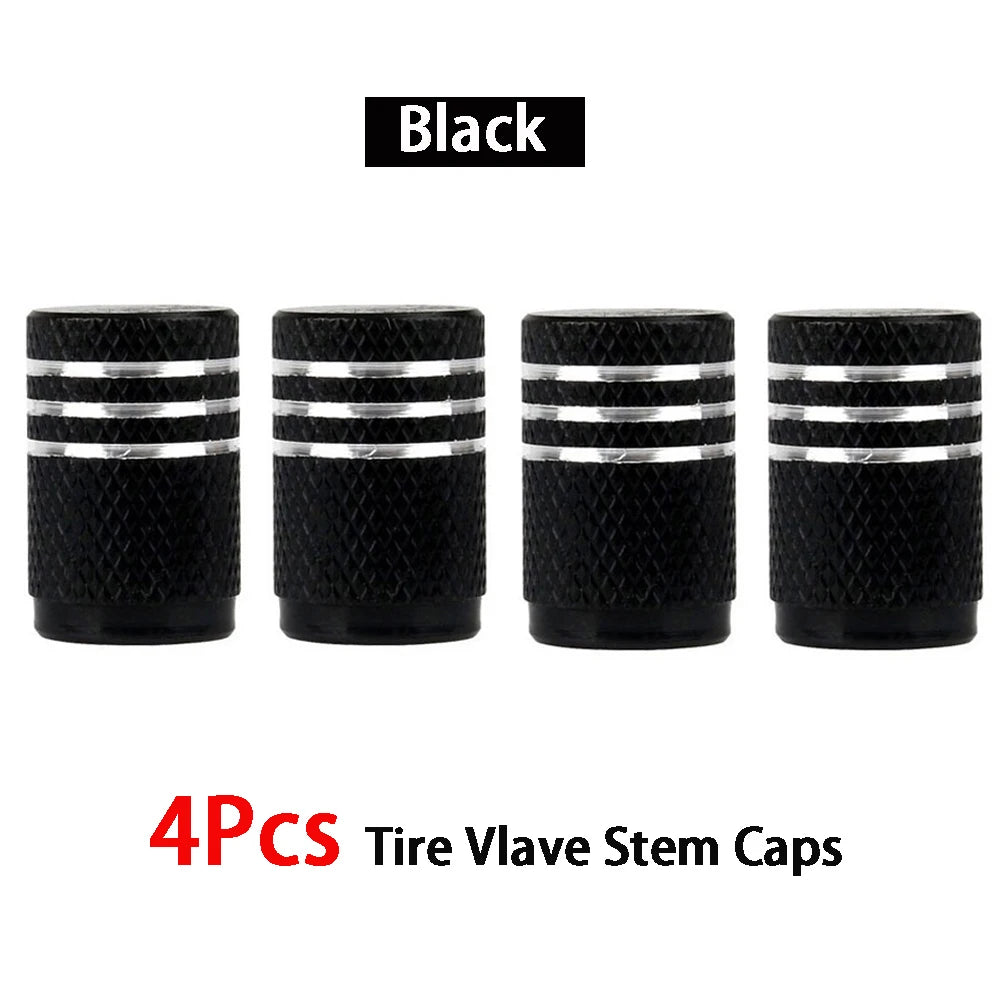 DSYCAR 4Pcs/Lot Universal Alu-Alloy Tire Valve Caps for Car Truck Motorcycle Bicycle Valve Stem Cover Tire Accessories