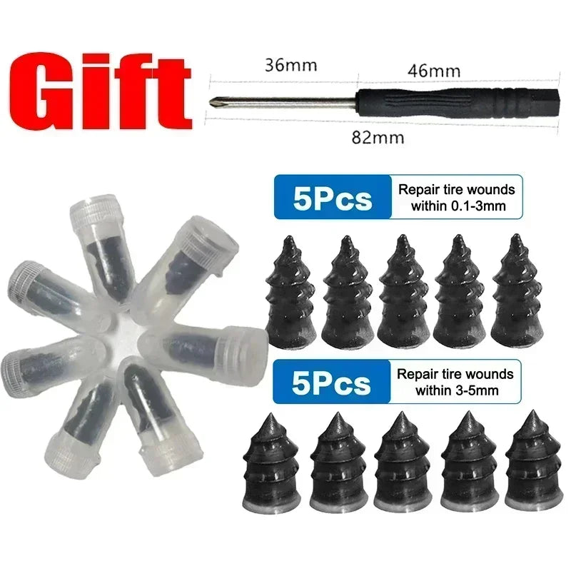 10-30Pcs Emergency Tire Puncture Repair Nails Universal Car Motorcycle Bike Vacuum Tyre Repair Nail Quick Fix Tool Kit