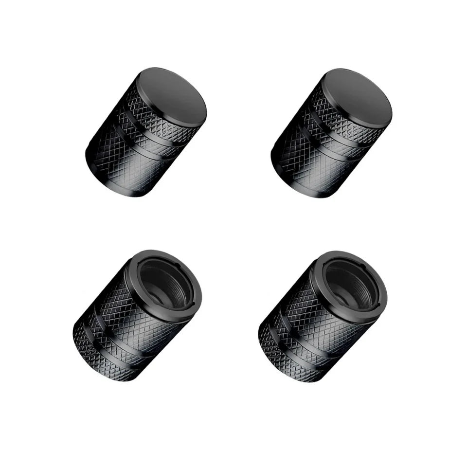 Aluminum Alloy Car Tire Valve Caps with Plastic Liner Universal Auto Motorcycle Bike Valve Dustproof Cover for Schrader Valve