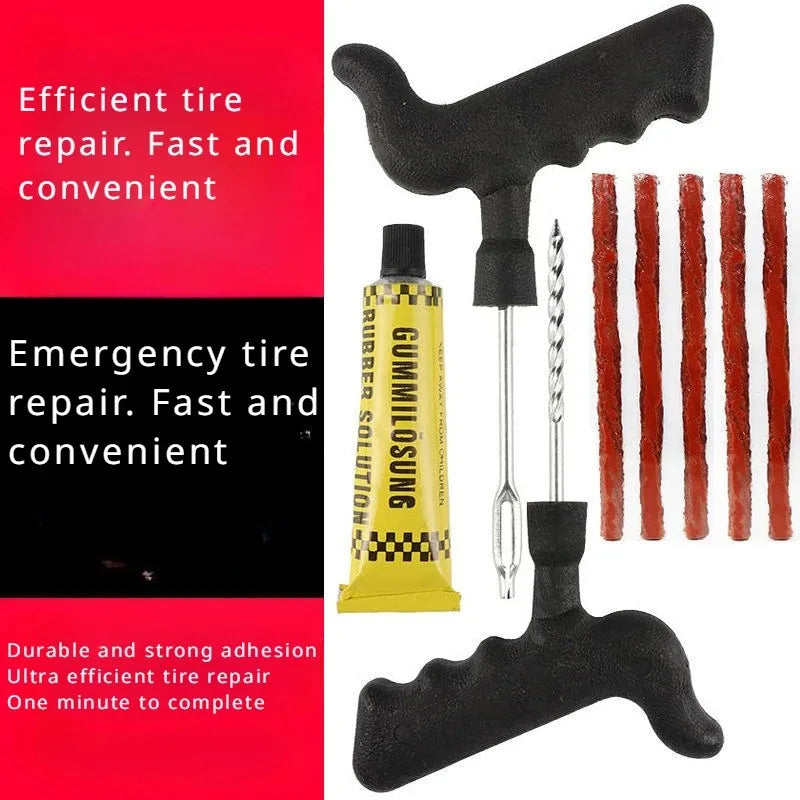 Car Tire Repair Strip Motorcycle Tubeless Tyre Wheels Puncture Plug Seal Tape Repair Tools Car Vacuum Tire Rubber Strip