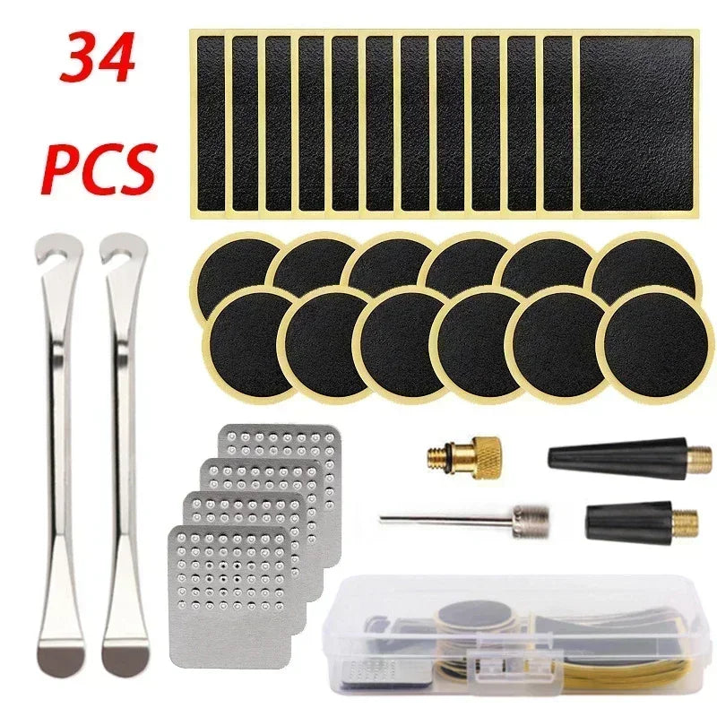 1/50Pcs Tire Repair Patches Car Motorcycle Bike Tire Repair Tools Glue-free Protection Adhesive Quick Drying Bicycle Tyre Patch