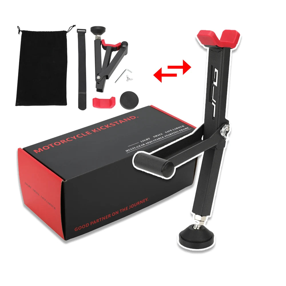 Paddock Stand Universal Motorcycle Wheel Stand Lift Portable Handle Single Sided Front Rear Support Foldable Tire Repairing Tool