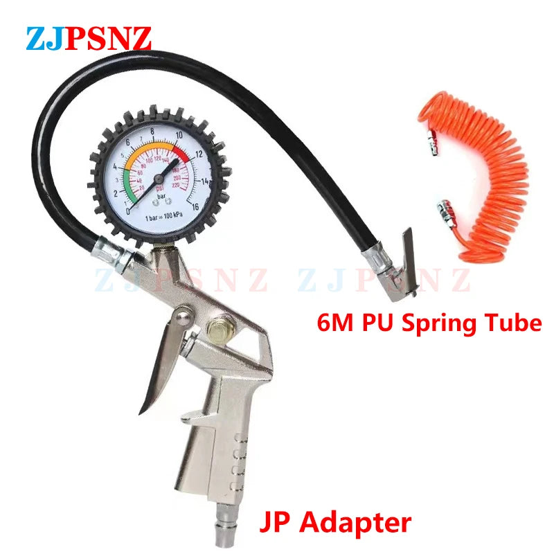 0-16Bar/0-220Psi Auto Tire Pressure Gauge Pressure Gun Type For Air Compressor Car SUV Motorcycle Inflator Pump Tire Repair Tool