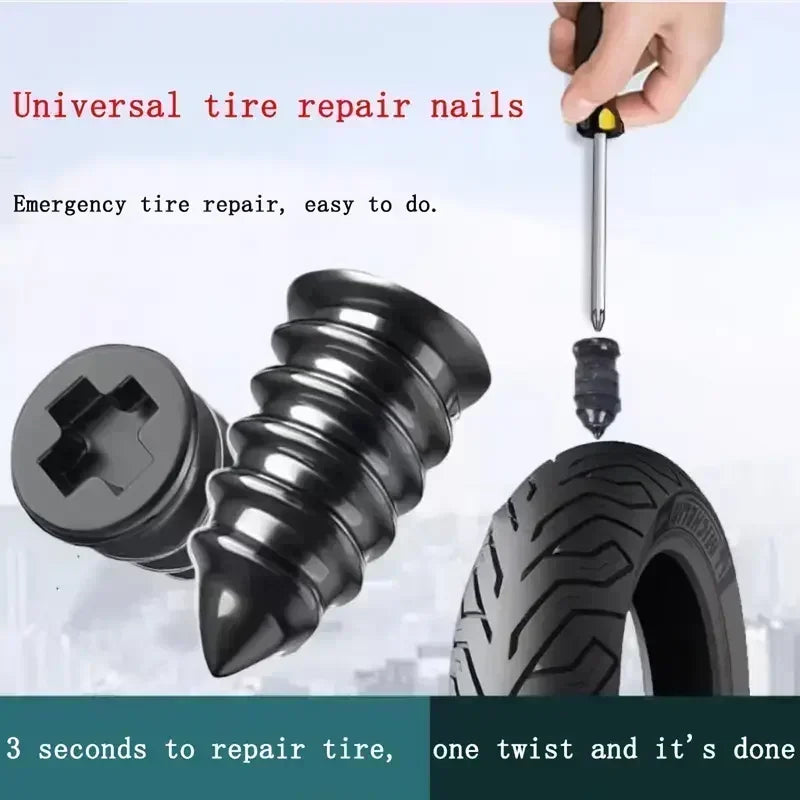 10-30Pcs Emergency Tire Puncture Repair Nails Universal Car Motorcycle Bike Vacuum Tyre Repair Nail Quick Fix Tool Kit