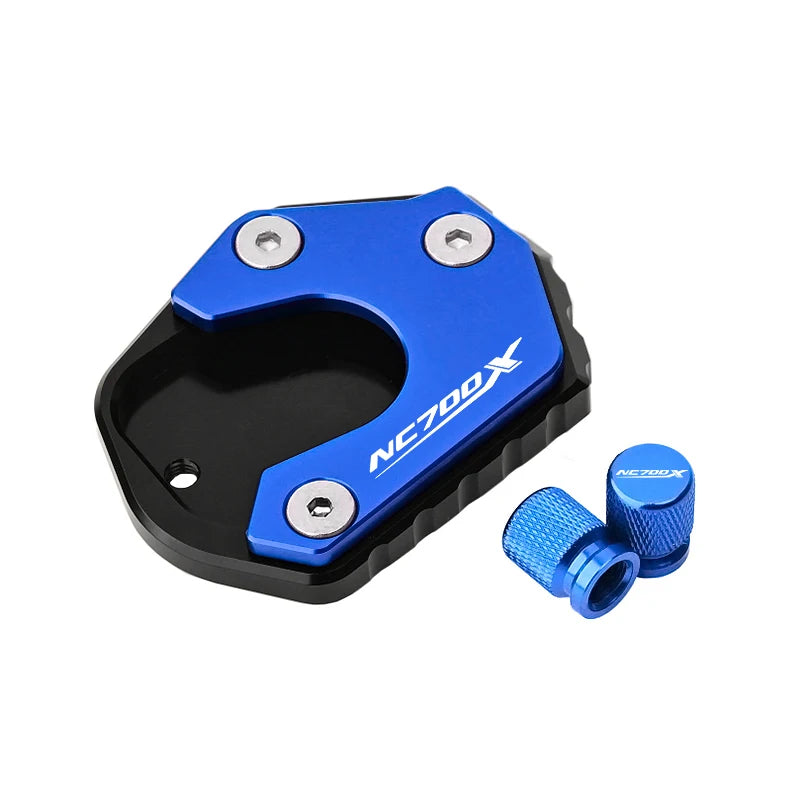 Kickstand Side Stand Foot Extension Pad & Tire Valve Cap New Fit For HONDA NC700X NC700 X  NC 700 X Motorcycle CNC Accessories