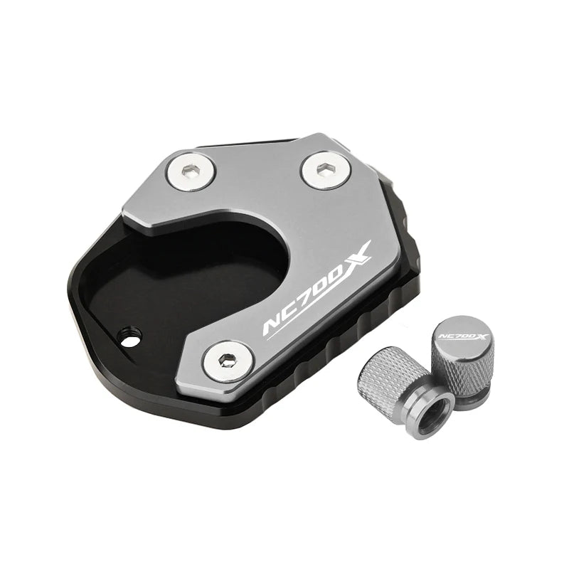 Kickstand Side Stand Foot Extension Pad & Tire Valve Cap New Fit For HONDA NC700X NC700 X  NC 700 X Motorcycle CNC Accessories