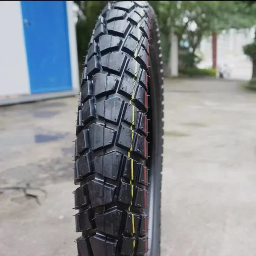 Off road motorcycle tires, front 80/100-19, rear 120/90-16, turtle back large pattern inner and outer tires