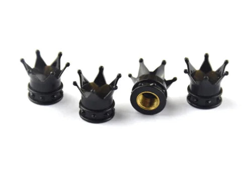 4 PCS Universal Crown Wheel Valve Covers Air Dustproof Waterproof Car Motorcycle Tyre Rim Covers Car Decoration Valve Caps