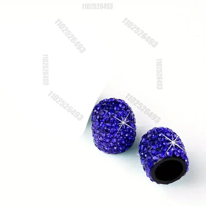 4/2pcs Diamond Crystal Motorcycle Car Tire Valve Caps Shining Dust-proof Wheel Valve Cover Vehicle Bling Valve Cap Styling Toos