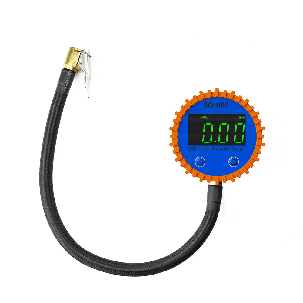 Car Motorcycle 0-255 PSI Tire Pressure Gauge LED Digital Display Inflation Hose Tire Pressure Monitor Pressure Gauge