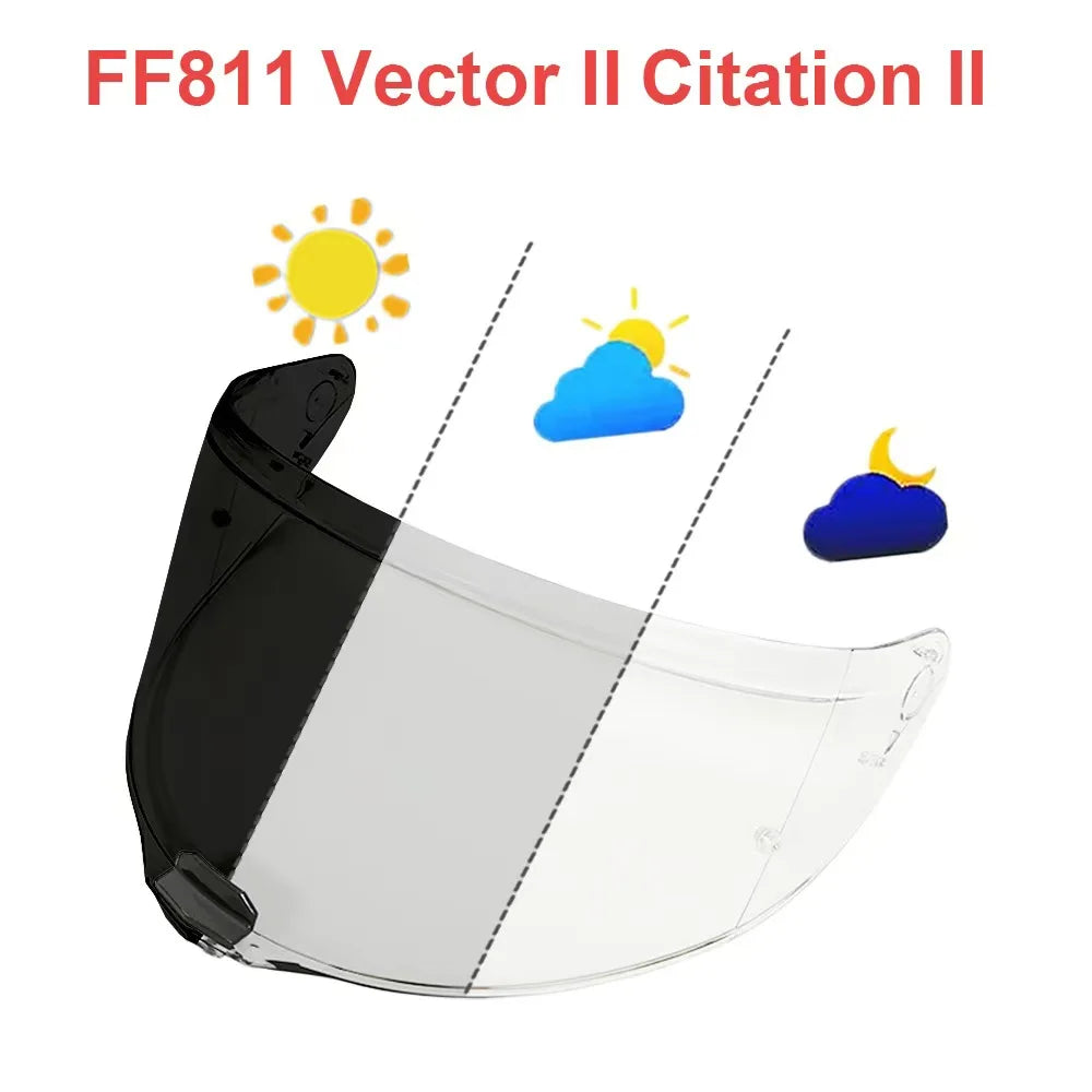 Visera LS2 Vector 2 FF811 Original Repuesto Para Casco De Moto Repuesto Transparente Visor Moto Accesorio