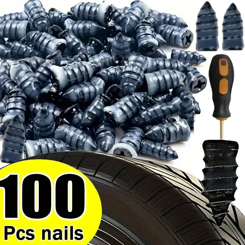 10-100pcs Automotive Tire Repair Nail Universal Set Automotive Motorcycle Tire Repair Nail Bicycle Tire Perforation Repair Tool