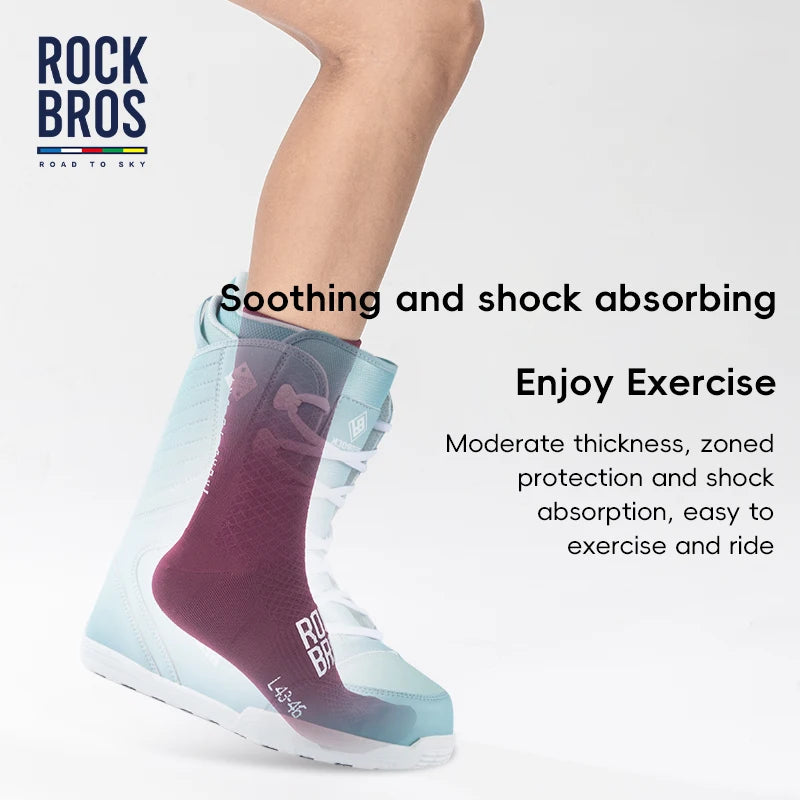 ROCKBROS Cycling Socks Breathable Professional Sport Socks Comfortable High-elastic Outdoor Bicycle Socks shock-absorbing 2Pairs