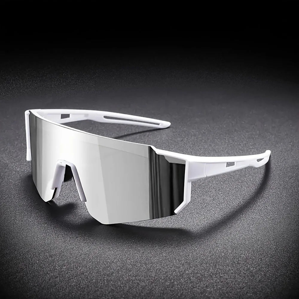 2pcs Men's Oversized Cycling Sunglasses Women Sport Goggles Windproof Lens Road Riding Bike Eyewear UV400 Gafas De Sol