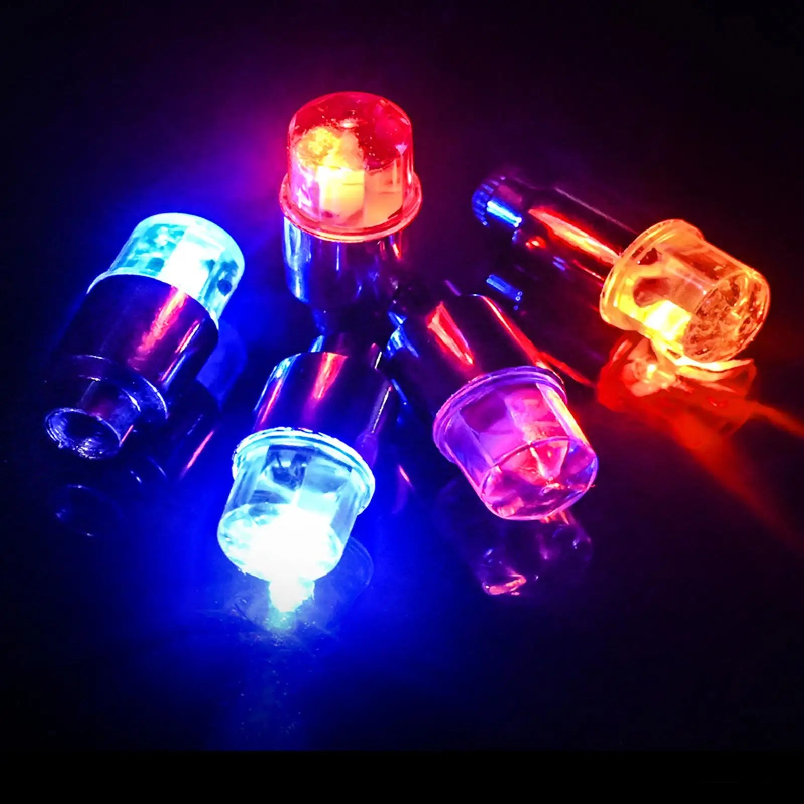 2PCS Car Tire Valve LED Lights Colorful Wheel Rim Lights with Intelligent Motion Sensor for Motorcycle Night Safety Decoration
