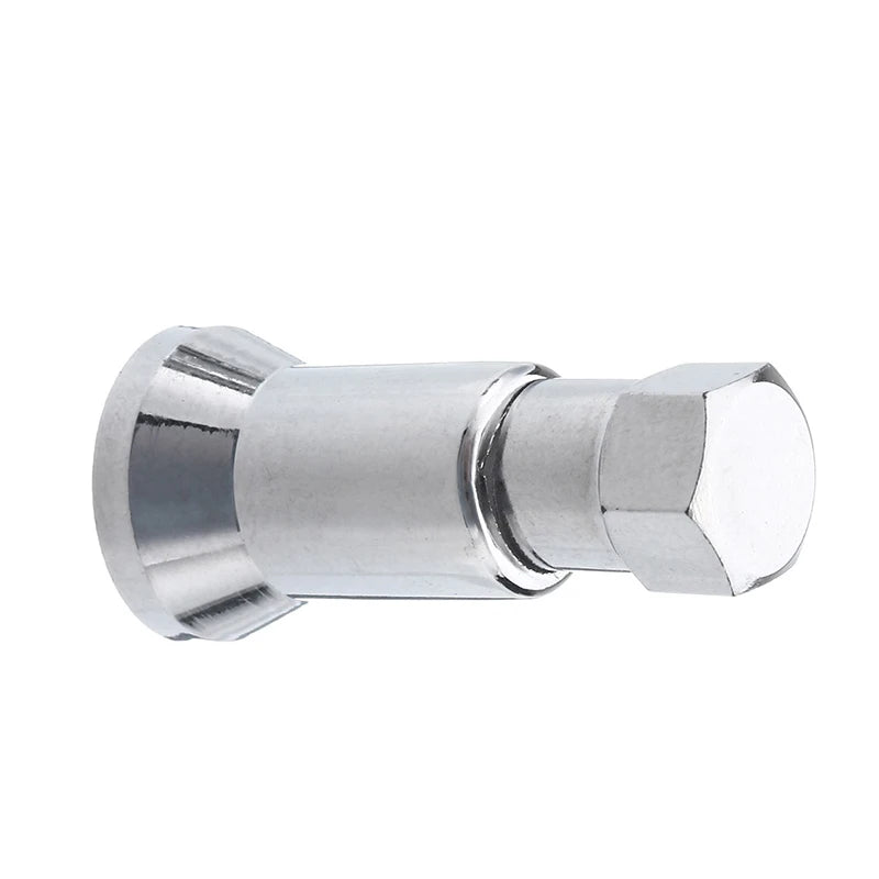 12Pcs/set TR413 Chrome Car Tire Wheel Tyre Valve Stem Hex Caps Case W/ Sleeve Cover For Automobiles Motorcycles Trucks Bikes