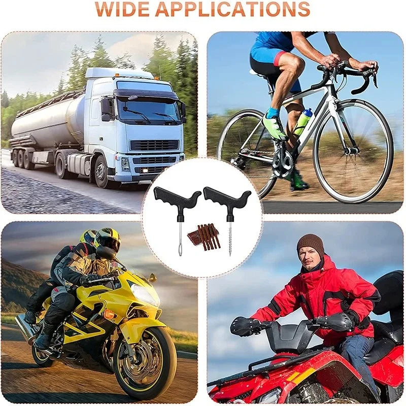 Car Tire Repair Strip Motorcycle Tubeless Tyre Wheels Puncture Plug Seal Tape Repair Tools Car Vacuum Tire Rubber Strip