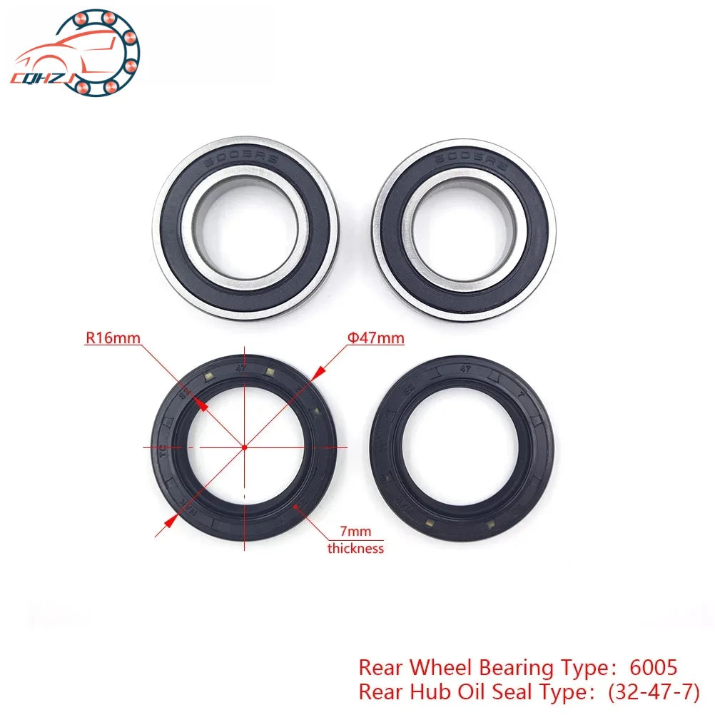 CQHZJ Motorcycle Front Rear Wheel Hub Oil Seal Bearing Set For KTM EXC200 SX300  XC150 CR125 HUSQVARNA TC250 FC450 FE250 FE390E