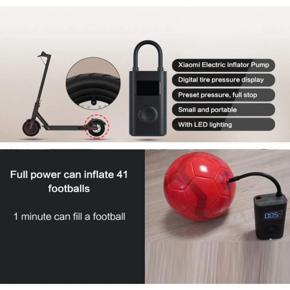 Portable Car Mounted Inflation Pump Wireless Electric Inflation Pump Bicycle Motorcycle Car Tire Inflation Pump