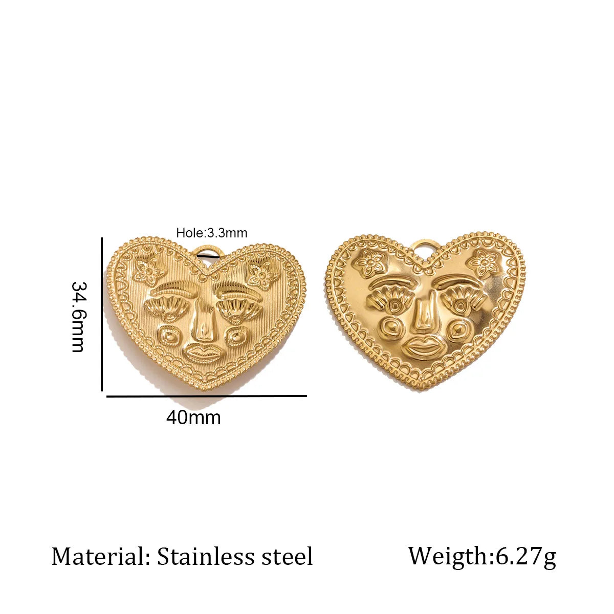 5Pcs PVD Gold Stainless Steel Heart Charms Boho Enamel Sunflower Pendants For DIY Jewelry Findings For Bracelet Necklace Making