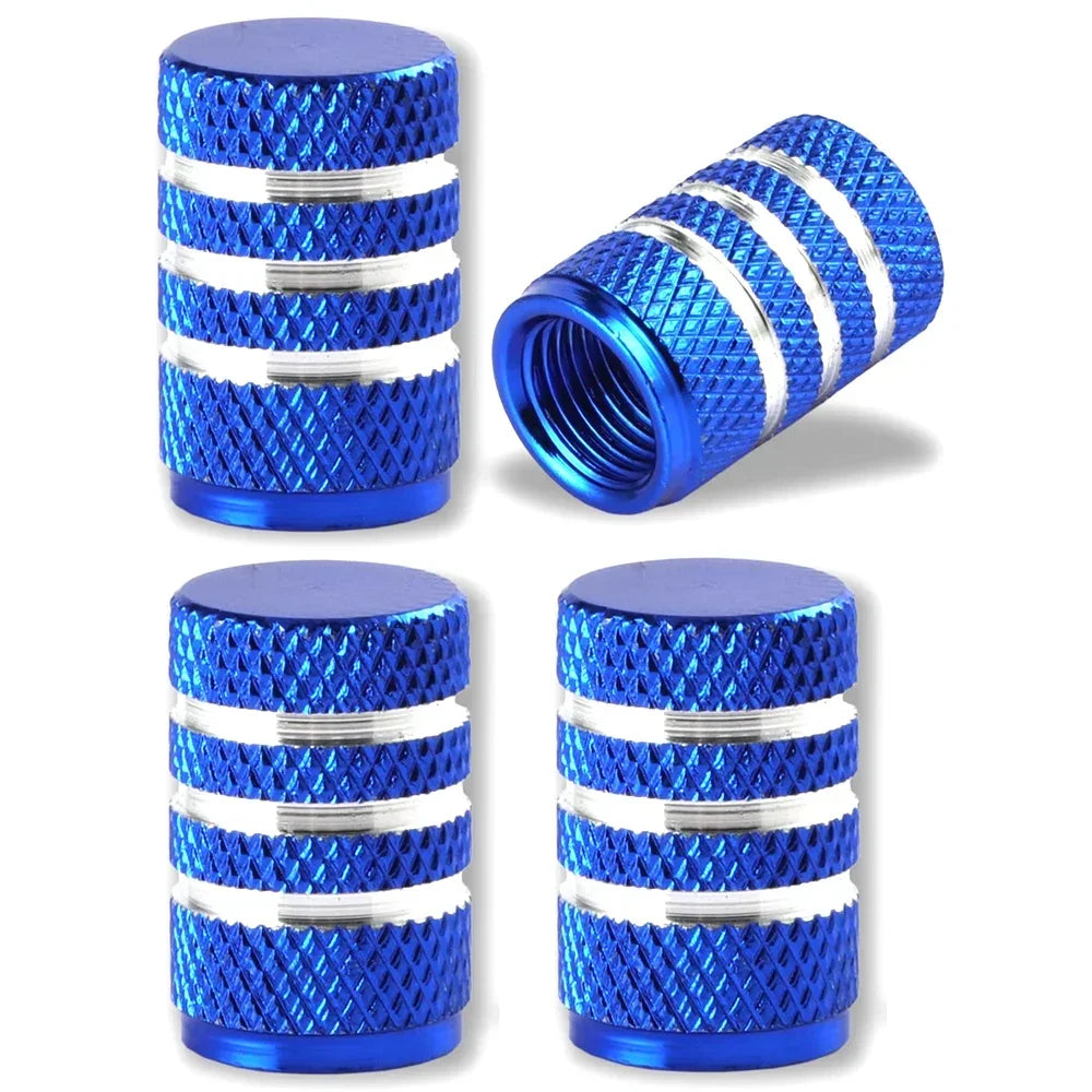 Aluminum Alloy Tire Valve Stem Caps 4 Pcs Universal Stem Covers for Cars Motorcycles and Bikes Auto Tire Accessoires